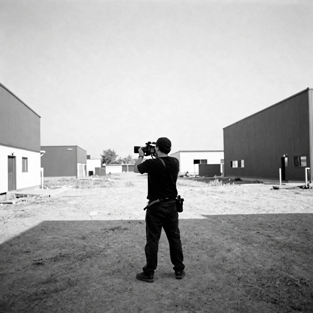 Black and white cinematic 35mm frame, contrasted natural light: a