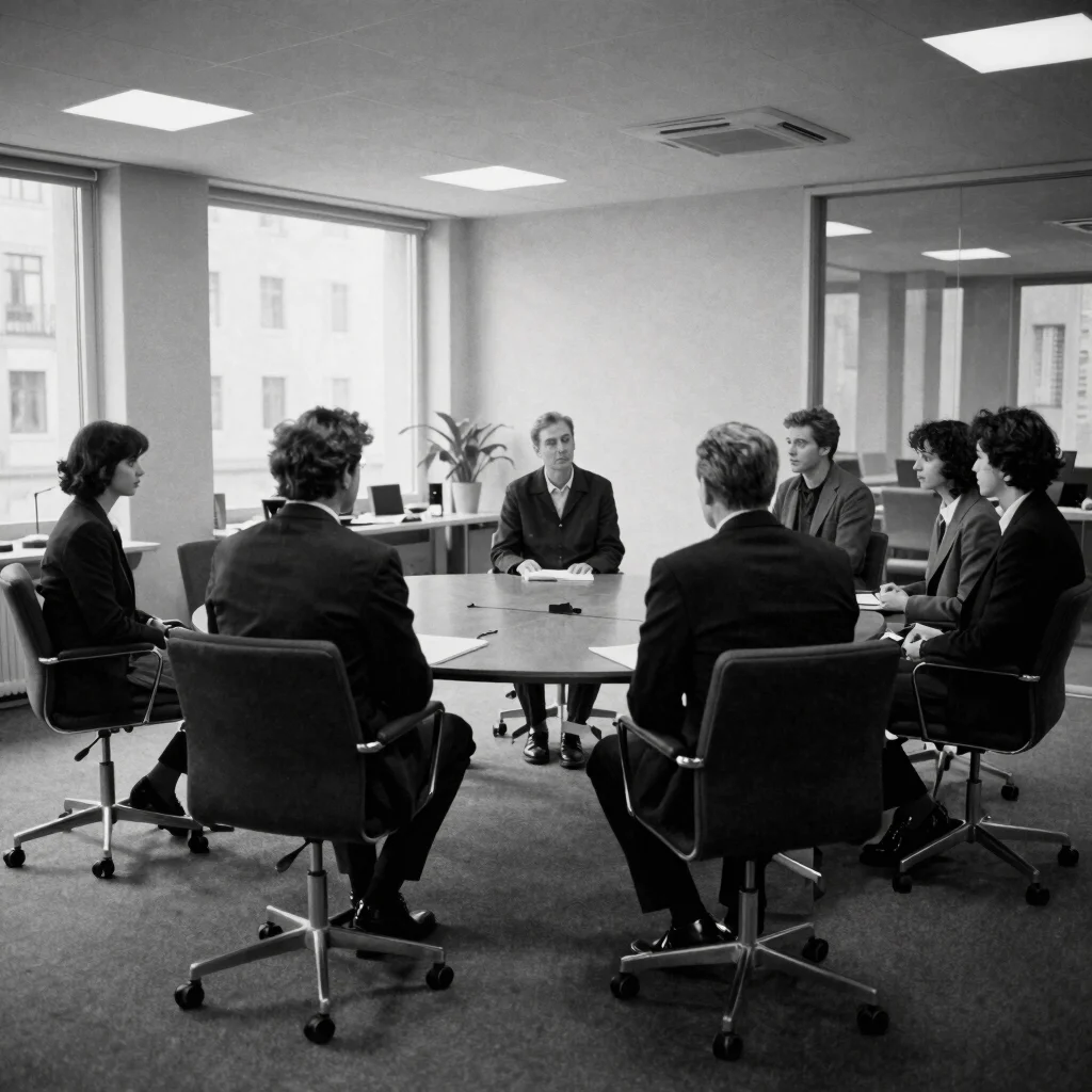 Black and white cinematic 35mm frame, contrasted light: a corpora